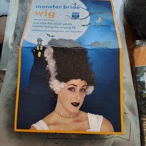 Monster Bride Wig - Black and White
